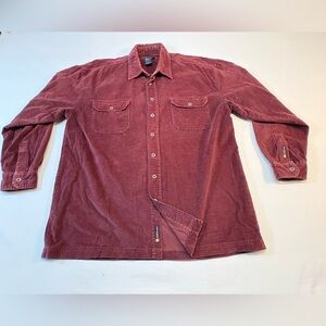 Point Zero Men's Snapshot -Down Shirt Burgundy Size Large